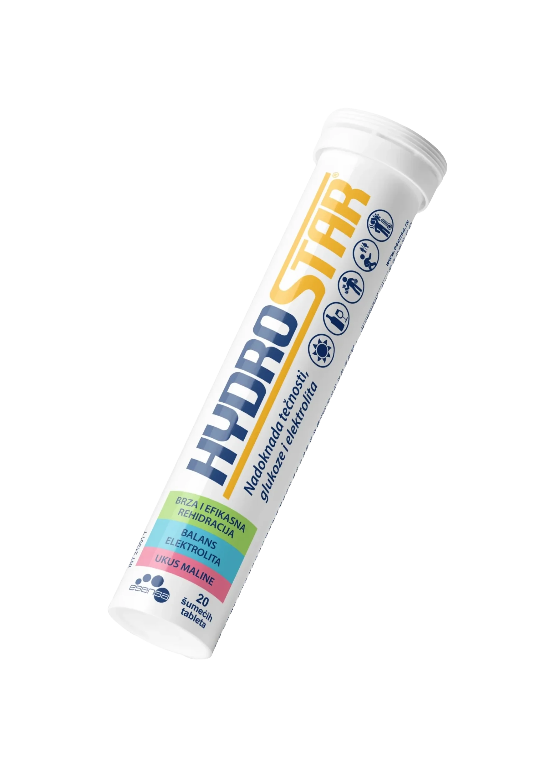 Hydrostar ORS šumeće tablete - tubica sa 20 tableta, ukus maline
